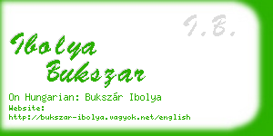 ibolya bukszar business card